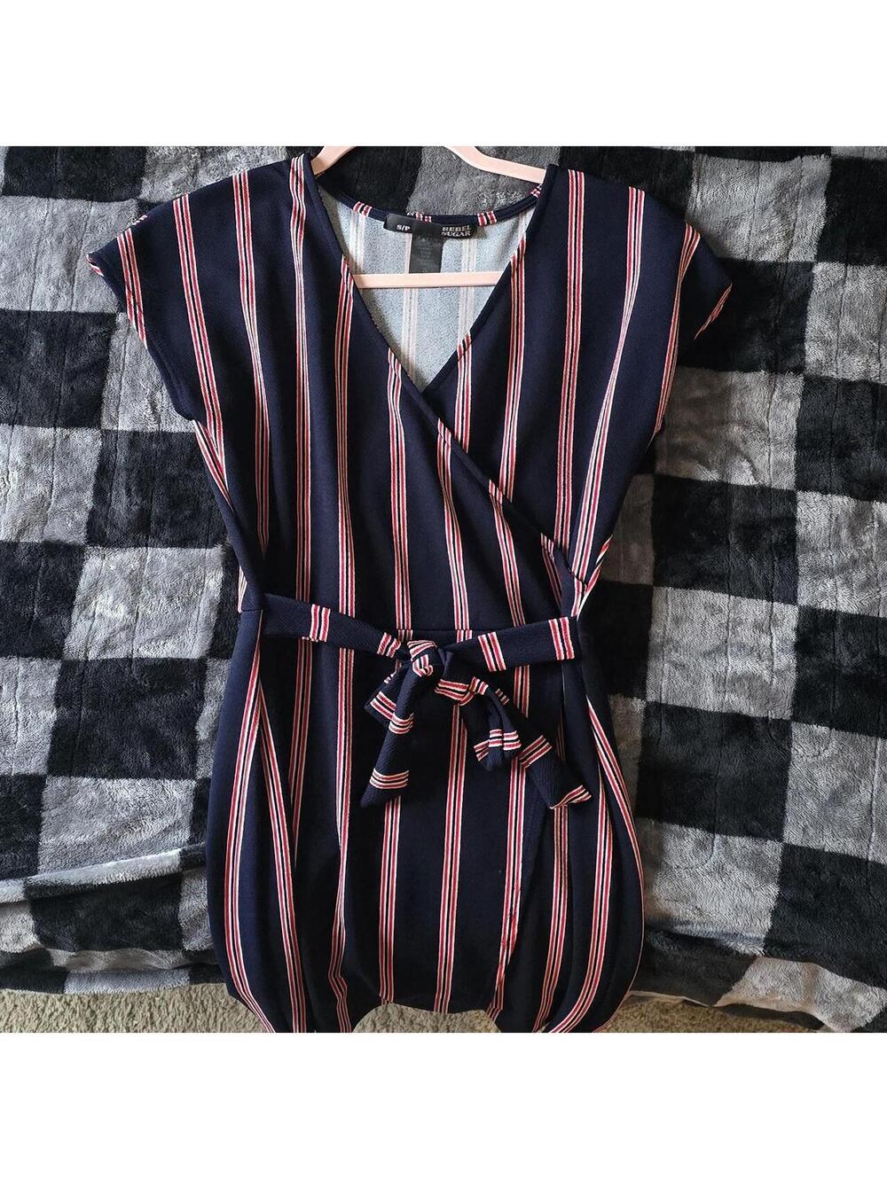 Rebel Sugar Women's Navy and Multi Dress - Picture 1 of 4